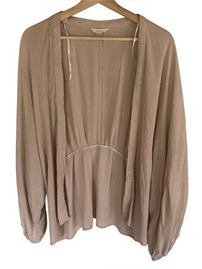 Sim & Sam Lightweight Open Front Cardigan Kimono Wide Sleeve Polka Dot Boho S/M